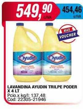 Maxiconsumo Lavandina ayudin triple poder oferta
