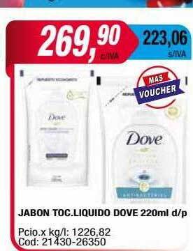 Maxiconsumo Jabon toc. liquido dove oferta