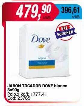 Maxiconsumo Jabon tocador dove blanco oferta