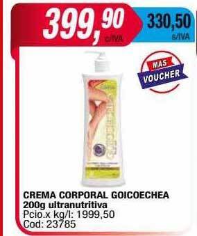 Maxiconsumo Crema corporal goicoechea oferta