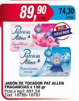 Maxiconsumo Jabón de tocador pat allen fragancias oferta