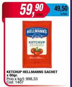 Maxiconsumo Ketchup hellmanns sachet oferta
