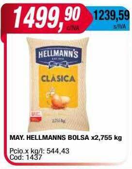Maxiconsumo May. hellmanns bolsa oferta