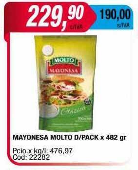 Maxiconsumo Mayonesa molto d pack oferta