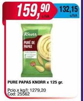 Maxiconsumo Pure papas knorr oferta