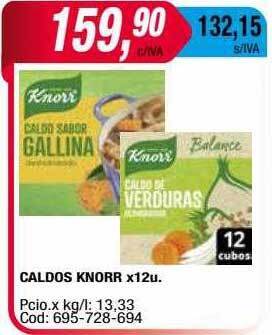 Maxiconsumo Caldos knorr oferta