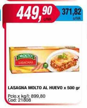 Maxiconsumo Lasagna molto al huevo oferta
