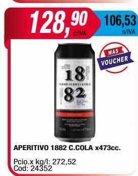 Maxiconsumo Aperitivo 1882 c. cola oferta