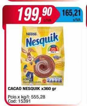 Maxiconsumo Cacao nesquik oferta
