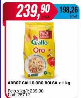 Maxiconsumo Arroz gallo oro bolsa oferta
