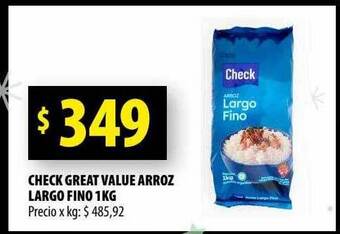 Punto Mayorista Check great value arroz largo fino oferta