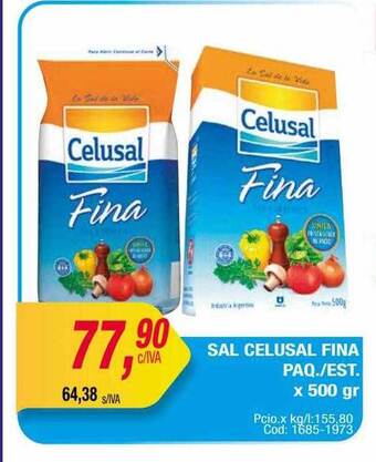 Maxiconsumo Sal celusal fina paq. est. oferta
