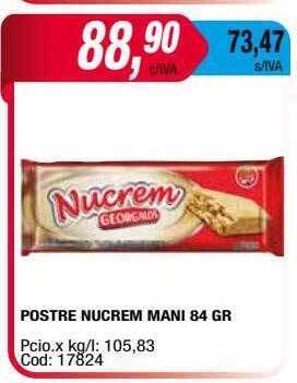 Maxiconsumo Postre nucrem mani oferta