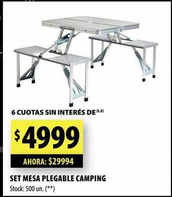 Punto Mayorista Set mesa plegable camping oferta