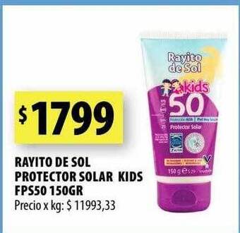 Punto Mayorista Rayito de sol protector solar kids fps50 150gr oferta