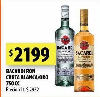 Bacardi ron carta blanca oro