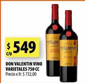 Punto Mayorista Don valentin vino varietales oferta
