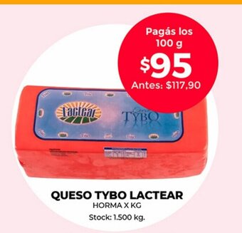 Supermercados Tadicor Queso Tybo Lactear oferta