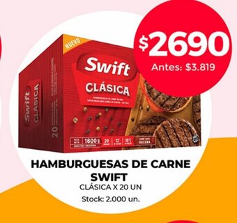 Supermercados Tadicor Hamburguesas De Carne Swift oferta