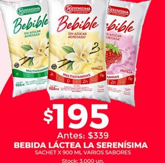 Supermercados Tadicor Bebida Láctea La Serenísima oferta