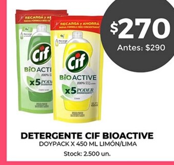 Supermercados Tadicor Detergente Cif Bioactive oferta