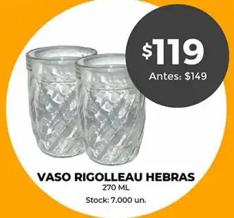Supermercados Tadicor Vaso Rigolleau Hebras oferta