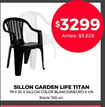 Supermercados Tadicor Sillon Garden Life Titan oferta