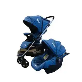 Frávega Cochecito travel system bebesit c/manillar rebatible 1390ts aeris azul oferta