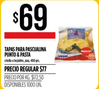Supermercados Vea Punto & Pastab Tapas Para Pascualina 400 grs. oferta