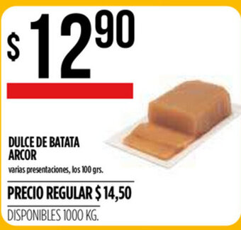 Supermercados Vea Dulce de Batata Arcor 100 grs. oferta