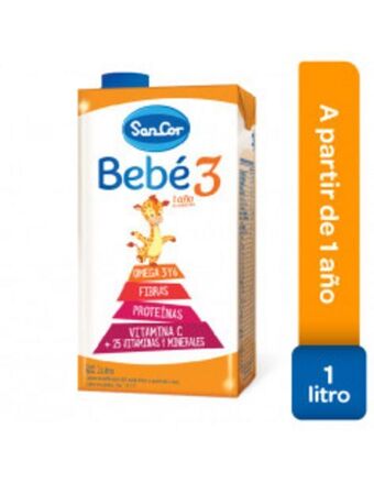 Sancor bebé 3 liquida leche infantil sabor original 1l
