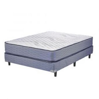 Oscar Barbieri Sommier y colchón de resortes 2 plazas 140cm x 190cm suavestar floustar tela jackard oferta