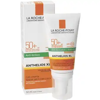 La roche posay anthelios xl fps 50+ gel-crema toque seco con color antibrillo 50 ml