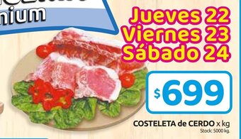 Cordiez Costeleta De Cerdo x kg. oferta