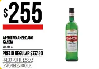 Supermercados Vea Gancia Aperitivo Americano 950 cc. oferta