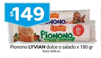 Cordiez Pionono Lyvian dulce o salado x 180 gr. oferta