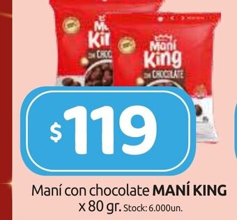 Cordiez Maní con chocolate Maní King x 80 gr. oferta