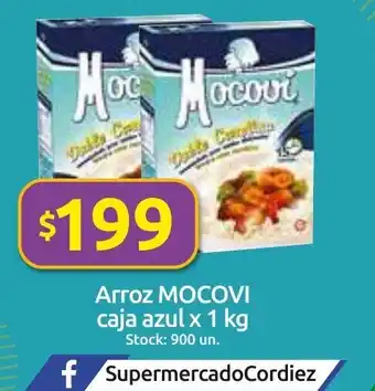 Cordiez Arroz Mocovi Caja Azul x 1 kg. oferta