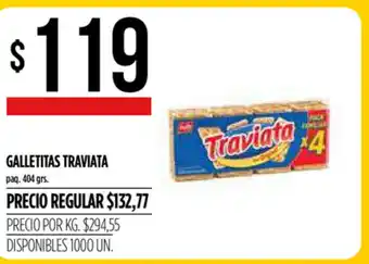 Supermercados Vea Traviata Galletitas 404 grs oferta