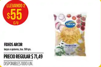 Supermercados Vea Arcor Fideos 500 grs oferta