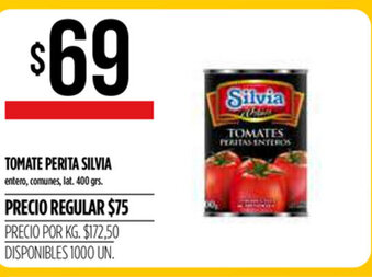 Supermercados Vea Silvia Tomate Perita 400 grs oferta