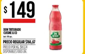 Supermercados Vea Cuisine & Co Don Triturado 970 grs oferta