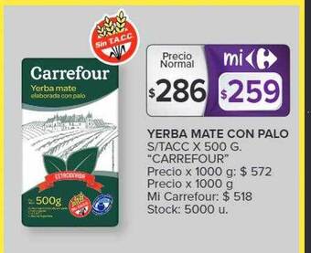 Carrefour Market Yerba mate con palo oferta