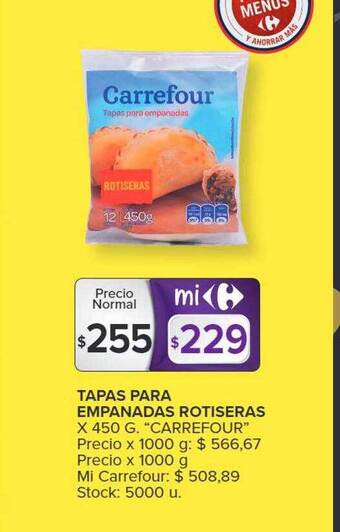 Carrefour Market Tapas para empanadas rotiseras oferta