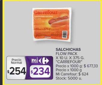 Carrefour Market Salchichas flow pack oferta