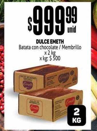 Makro Dulce emeth batata con chocolate - membrillo oferta