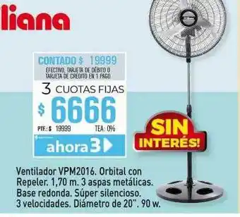Ventilador vpm2016 liliana