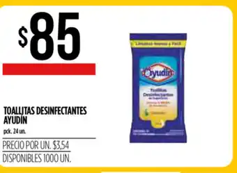 Supermercados Vea Ayudín Toallitas Desinfectantes 24 un. oferta