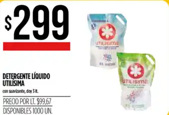 Supermercados Vea Utilísima Detergente Líquido 3 lt oferta