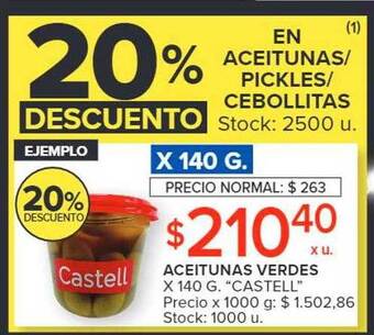 Carrefour Market Aceitunas verdes oferta